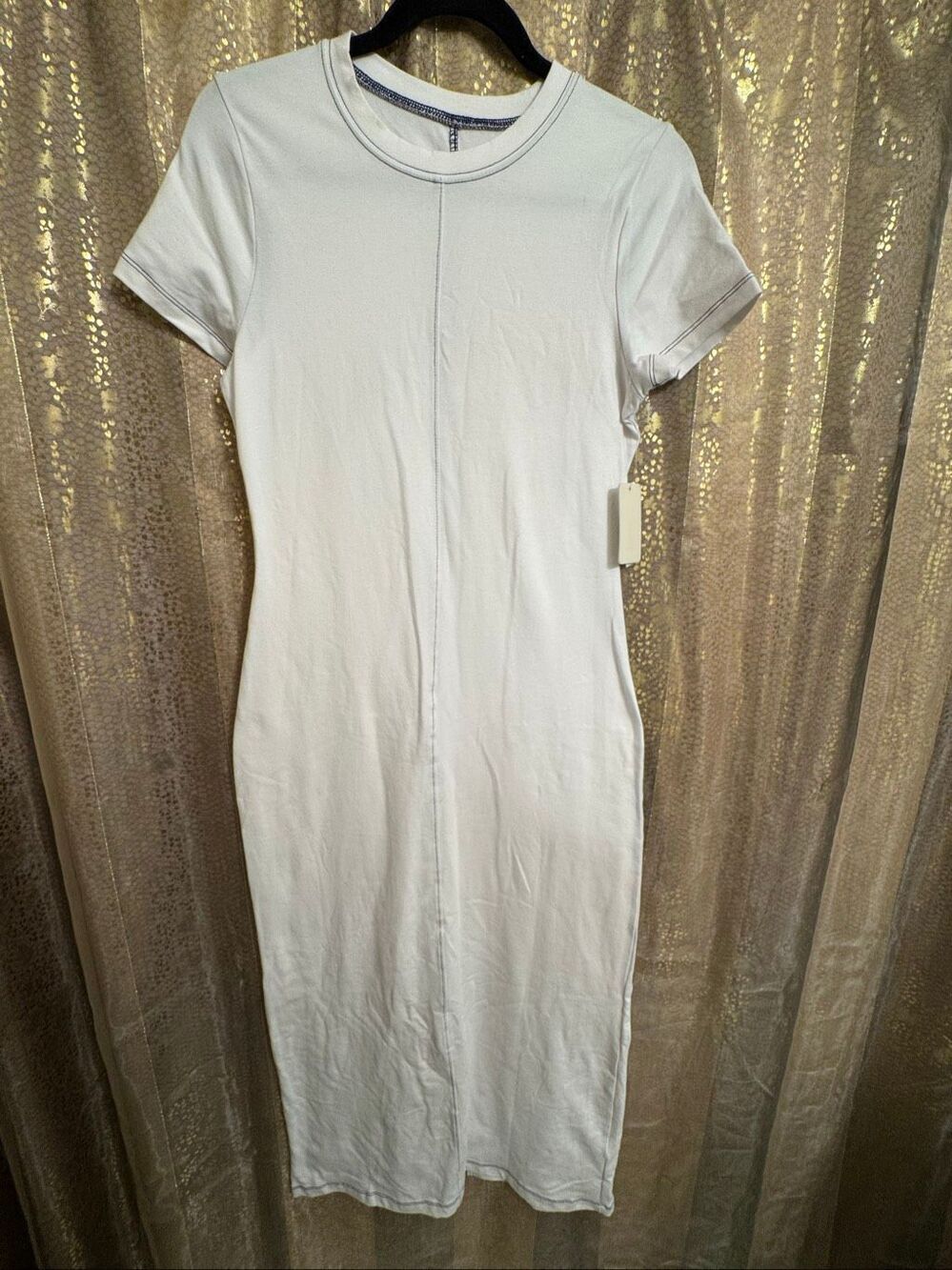 Daily Practice By Anthropologie Ivory T-Shirt Maxi Dress Small NWT